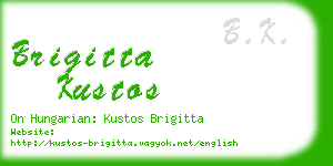 brigitta kustos business card